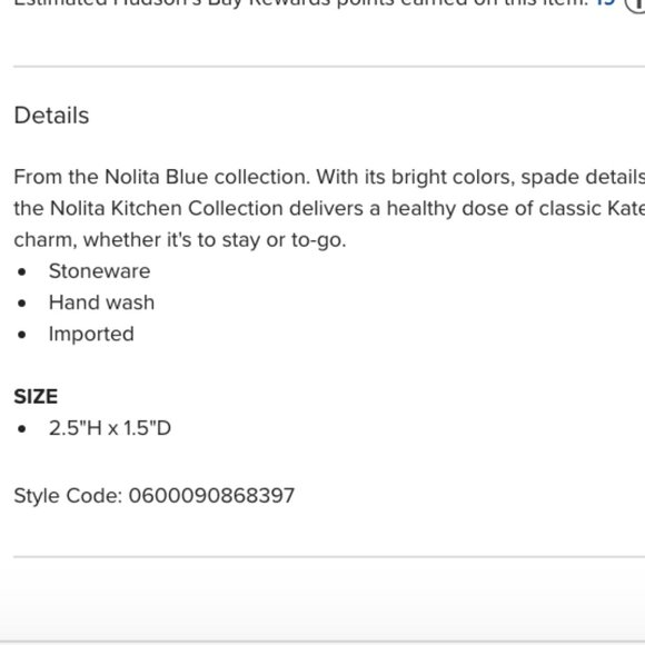 kate spade Nolita Blue Salt and Pepper Set nwt - Picture 2 of 3